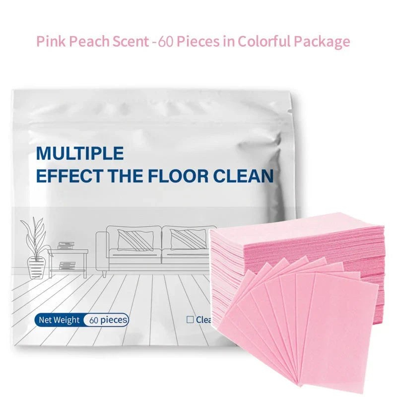 Multi-Surface Disposable Floor Cleaning Cloths – 60-Piece Pack