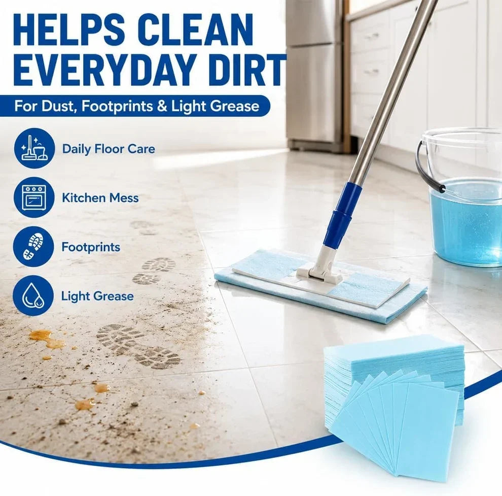 Multi-Surface Disposable Floor Cleaning Cloths – 60-Piece Pack